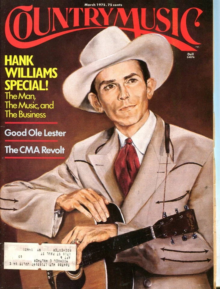 Country Music Magazine March 1975 Hank Williams EX w/ML 050717nonjhe - Image 1 of 1