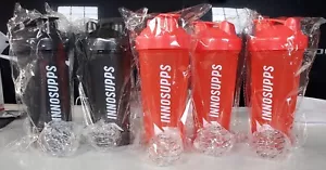 5 Pack Protein Shaker Bottle 20 oz Blender Cup Wire Whisk Powder Mixer Workout - Picture 1 of 4