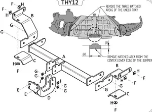 Barra de remolque automotriz con brida fija Towtrust para Kia Cee'd Hatchback 2012-2018 - Imagen 1 de 8