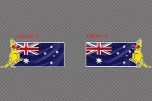 Boxing Kangaroo Flag Car Sticker Decal Australia Day Spirit Symbol Identity - Picture 1 of 1