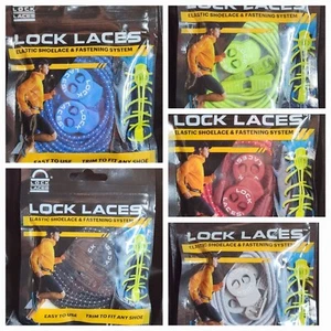 NEW Lock Laces Elastic No Tie Shoelaces One Size Fits All COLOR YOUR CHOICE - Picture 1 of 12