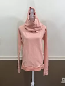 Lululemon Stress Less Hoodie Trichter Cowl Neck Hoodie Größe 6 Pfirsich - Bild 1 von 10