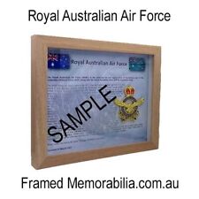 Royal Australian Air Force RAAF Crest Badge Large - Framed Memorabilia