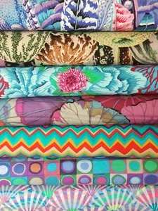 Kaffe Fasset Collective for Free Spirit Fabrics. Cool colors. BTY. More added! - Picture 1 of 30