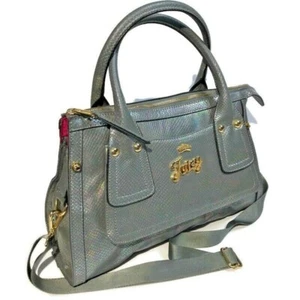 Juicy Couture Metallic Gray Scale Pattern Handbag Pocketbook Crossbody Man Made - Picture 1 of 10