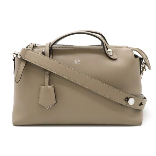 FENDI By The Way 8BL146 Borsa a mano media 2 vie borsa a tracolla pelle grigia originale