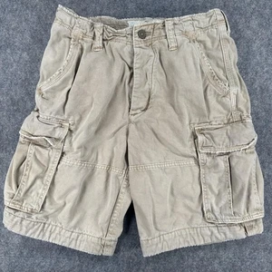 Abercrombie & Fitch Cargo Shorts Mens 33 Khaki Tan Utility Distressed Y2K - Picture 1 of 17