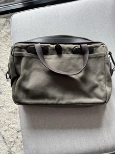 Filson 257 Rugged Twill Briefcase Made in USA Computer Bag Otter Green - Picture 1 of 4