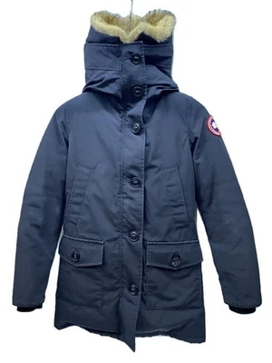 CANADA GOOSE BRONTE Parker Puffer Jacket Patch Fur XS Polyester Black 2603JL - Image 1 of 4
