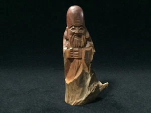 S1127 / Madera / Old Man OKIMONO / Interior / Japonés Vintage - Imagen 1 de 12