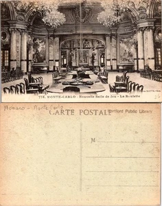 Vintage Postkarte - MONTE-CARLO - Nouvelle Salle de Jeu - La Roulette - Bild 1 von 1