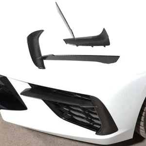 For 20-Up Corvette C8  DRY CARBON FIBER  Front Grille Accent Bezel Insert - Picture 1 of 7