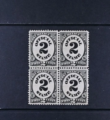 USA Scott # O48 Block of 4 VF Gum Disturbed, Hinged Official Stamps Cat $120 - Image 1 of 2
