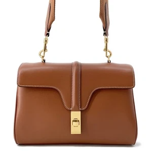 CELINE Teen Soft 16 (Season) Shoulder Calf Leather Tan 196853CR4.04LU - Picture 1 of 10
