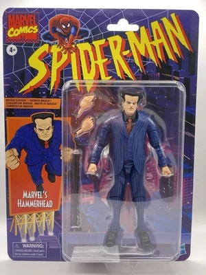 Boneco de ação Marvel Legends Spider-Man retrô Hammerhead 6" Hasbro novo na caixa - Imagem 1 de 4