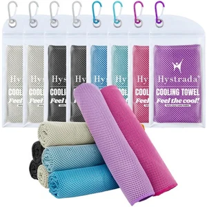 8 Packs Cooling Towel (40 x 12), Ice Towel, Microfiber, Soft Breathable Chill... - Picture 1 of 8