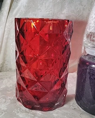 Yankee Candle Red Fractal Large Jar Holder  - NIB - Image 1 of 4