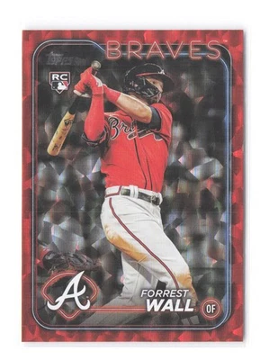 2024 Topps Forrest Wall #/299 Orange Crackle Foil Parallel Rookie RC 391 Braves - Image 1 of 2