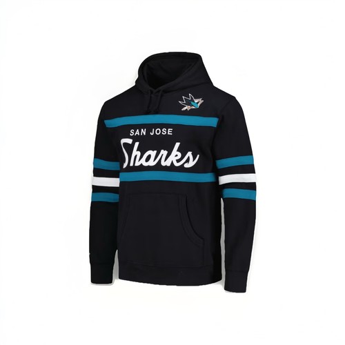 Felpa con cappuccio Mitchell & Ness da uomo San Jose Sharks NHL Head Coach