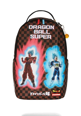 SPRAYGROUND DRAGON 球 Z GOKU 和 VEGETA 双 ASCENSION 背包 B75 全新/TAGS — 第 1/4 张图片