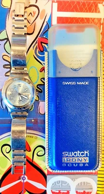 Винтажные часы Swatch классные дни светло-синий YGS724G 2002 ирония большой - Изображение 1 из 4