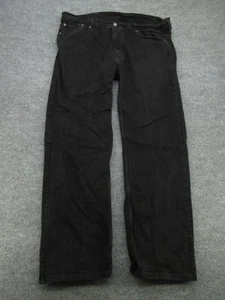 Pantalones de mezclilla elásticos informales Levis 569 para hombre 40x34 negros pierna recta cremallera mosca - Imagen 1 de 17