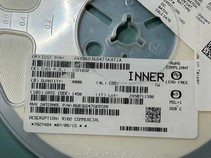 4,000 AVX 06036D475KAT2A 4.7 µF ±10% 6.3V Ceramic Capacitor X5R 0603 - Picture 1 of 3