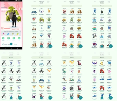 Pokémon Acc Go - Lvl52 - 101 Shiny - 105 Legendary - Image 1 of 4