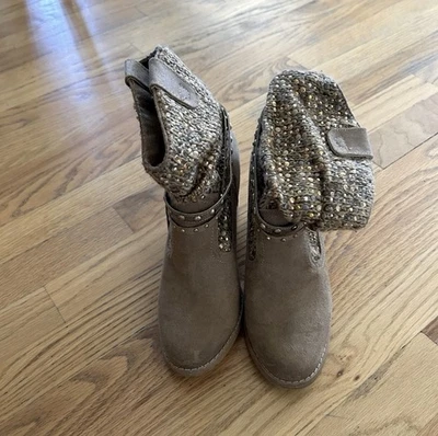  Botinhas femininas bronzeadas deslumbrantes sem classificação tamanho 8 - Imagem 1 de 4