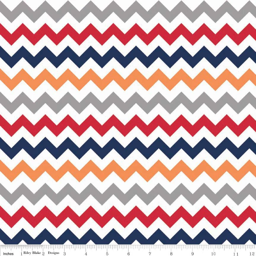 Chevron Boy Small Chevron by RBD Designers for Riley Blake, 1/2 yd cotton fabric - Image 1 of 1