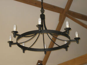 Wrought Iron British Hand Forged Chandelier