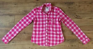 GILLY HICKS LONG SLEEVE COTTON PLAID BUTTON-DOWN SHIRT TOP SIZE S SMALL JUNIOR'S - Picture 1 of 3