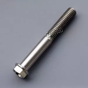 Tornillo de titanio M8 x 60 Ti hexagonal brida de cabeza hexagonal/bicicleta de grado aeroespacial - Imagen 1 de 2