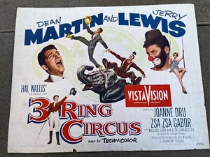 3 RING CIRCUS   original 22X28 U.S HALF SHEET- DEAN MARTIN- JERRY LEWIS - Picture 1 of 1
