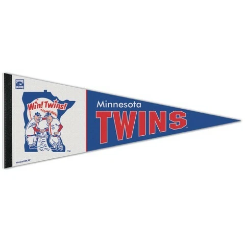 MINNESOTA TWINS PREMIUM QUALITY PENNANT 12"X30" BANNER COOPERSTOWN COLLECTION Cover