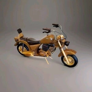 Vintage Bike Motorcycle HARLEY DAVIDSON Wooden Toy Car HOMEMADE Collectors Item - Picture 1 of 13