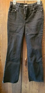 VINTAGE BLACK LEVIS 512 JEANS FADED BLACK TAPERED Flare Size 10 Medium  - Bild 1 von 9