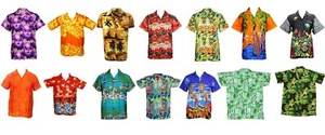 MEN HAWAIIAN SHIRT STAG BEACH HAWAII ALOHA SUMMER HOLIDAY FANCY Assorted DESIGN - Picture 1 of 6
