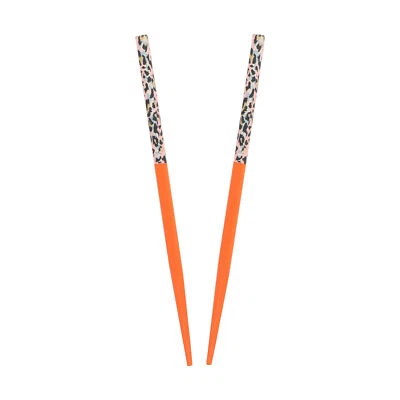 Two Wooden Animal Print Hair Sticks 7.25 inches long for Women - Image 1 of 4