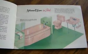 Folleto AllianceWare década de 1950 accesorios de baño porcelana rosa bañera fregadero inodoro - Imagen 1 de 6