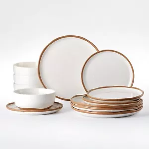 Plates and Bowls Set, Ceramic Dinnerware Sets, Dishwasher Microwave Safe - Picture 1 of 9