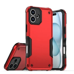 Per iPhone 16 16 Plus Pro 16 Pro Max Custodia Antiurto Antiscivolo + Protezione Schermo - Foto 1 di 36