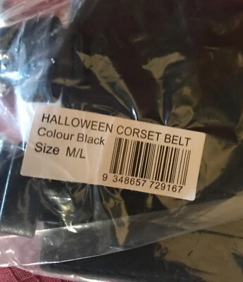 Blackmilk Hallowe'en Corset Belt, SIZE M/L, BRAND NEW - image 1 of 4