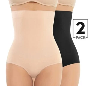 2x Womens Magic High Waist Slimming Underwear Knickers Briefs Firm Tummy Control - Picture 1 of 12