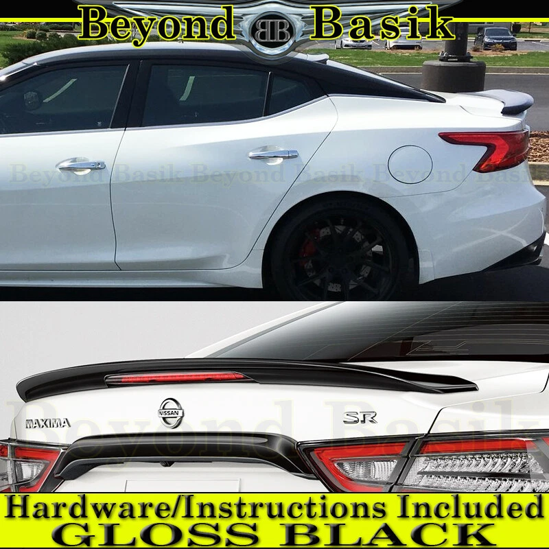 For 2016 2017-2023 Nissan Maxima "Sport" Factory Style Spoiler W/LED GLOSS BLACK - Image 1 of 1
