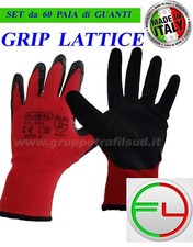 GUANTI NITRILE ANTISCIVOLO ANTITAGLIO SPALMATI IN LATTICE 60 PAIA MISURA 10