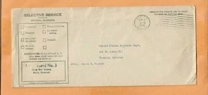 Guerra Mondiale II Selective Servizio Sep 8,1943 Butte Mont Militare Cover - Foto 1 di 1