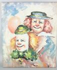 Zwei Clowns mit Luftballon Clown Ölgemälde auf Leinwand (1050)