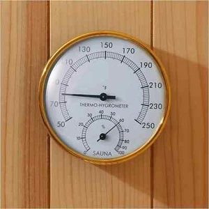 Sauna Thermometer 2 in 1 Fahrenheit Thermometer Hygrometer Sauna Accessories - Picture 1 of 6
