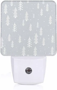 LED Night Light,Winter Forest Scandinavian LED Night Light Plug into Wall with D - Picture 1 of 12